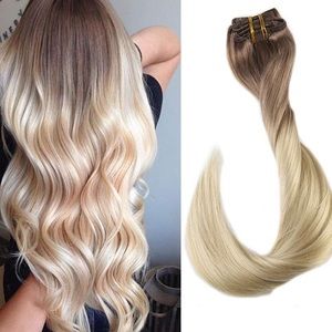 ✨20" #6 - #613 FULL HEAD Human Hair Clip ins*NWT*✨